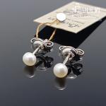 Sidabriniai auskarai su perlais