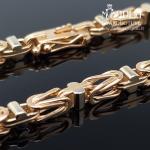 Auksinė grandinėlė su baltu auksu