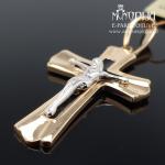 Auksinis pakabukas Kryželis su baltu auksu