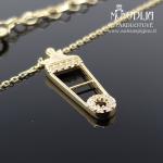 Geltono aukso grandinėlė su pakabuku