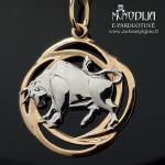 Auksinis pakabukas Jautis