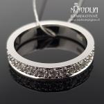 Balto aukso žiedas su briliantais