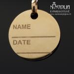 Auksinis pakabukas Plokštelė