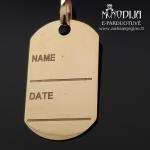 Auksinis pakabukas Plokštelė