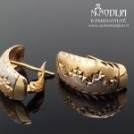 Auksiniai auskarai su baltu auksu