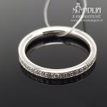 Balto aukso žiedas ratukas su briliantais