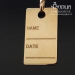 Auksinis pakabukas plokštelė 