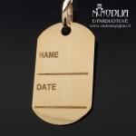 Plokštelė auksinis pakabukas 