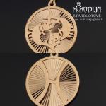 Auksinis dvipusis pakabukas Žuvys