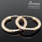 Auksiniai auskarai rinkės su baltu auksu