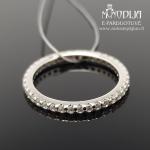 Dėvėtas balto aukso žiedas su deimantais