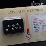 Briliantai VS/G, 7vnt. po 2,3mm