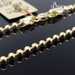 Geltono aukso grandinėlė su burbuliukais