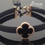 Gėlė auksinė apyrankė su kaučiuku