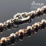 Ant kojos auksinė grandinėlė su burbuliukais