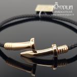 Auksinė apyrankė su oda Vinis