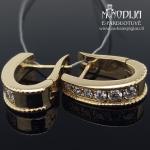 Su briliantais auksiniai auskarai