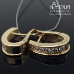 Auksiniai auskarai su briliantais