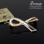 Auksinė sagė su baltu auksu