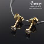 Auksiniai auskarai su briliantais