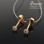 Su briliantais auksiniai auskarai