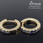 Auksiniai auskarai su safyrais