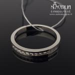 Balto aukso žiedas su briliantais