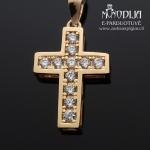 Auksinis pakabukas Kryželis dvipusis