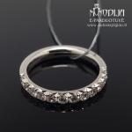 Balto aukso žiedas su briliantais