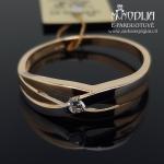 Auksinis žiedas su akmenukais