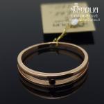 Auksinis žiedas su juoda akute