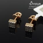 Auksiniai auskarai su briliantais