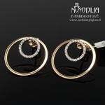 Auksiniai auskarai su briliantais