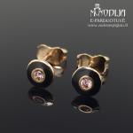 Auksiniai auskarai su akmenukais