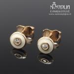 Auksiniai auskarai su akmenukais