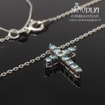 Auksinė grandinėlė su Kryželiu ir briliantais