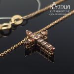 Auksinė grandinėlė su Kryželiu ir briliantais