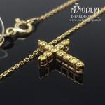 Auksinė grandinėlė su Kryželiu ir briliantais