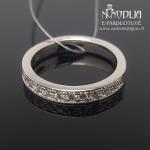 Balto aukso žiedas su briliantais