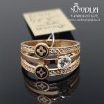 Auksinis žiedas su akmenukais