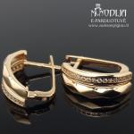 Auksiniai auskarai su akmenukais