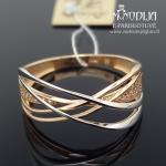 Auksinis žiedas su baltu auksu