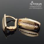 Auksiniai auskarai su akutėmis