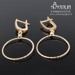 Kabantys auksiniai auskarai