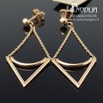 Kabantys auksiniai auskarai