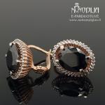 Auksiniai auskarai su akmenukais