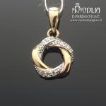 Auksinis pakabukas su akutėmis