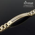 Geltono ir balto aukso apyrankė