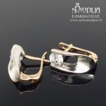 Auksiniai auskarai su baltu auksu