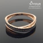 Auksinis žiedas su akmenukais